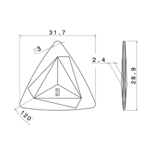 Plektren Set Rombo Prisma CrystalBright (4 Guitar Picks) - 0,8 mm