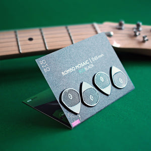 guitar-pick-set-rombopicks-mosaic-eco-black-recycled-plastic