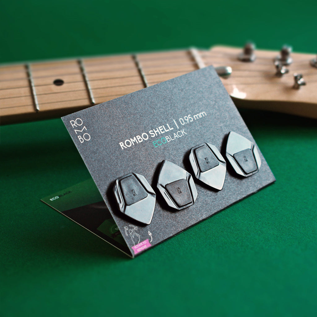 guitar-pick-set-rombopicks-shell-eco-black-recycled-plastic