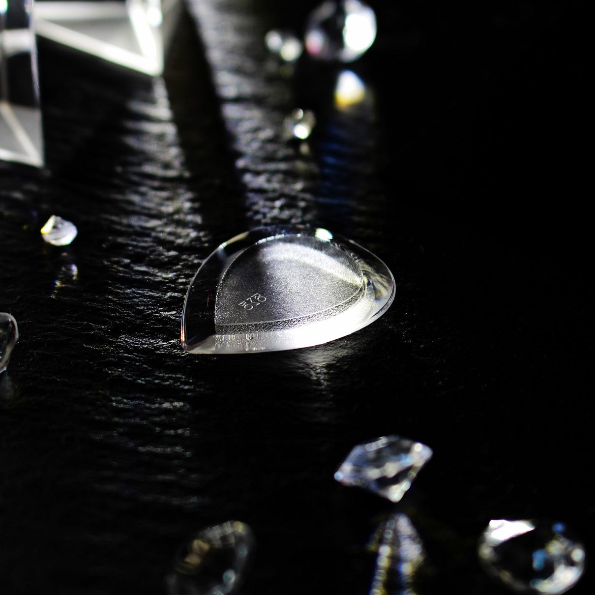 Guitar Pick Set Rombo Jade CrystalBright (4 Guitar Picks) - 2.3 mm - ROMBO