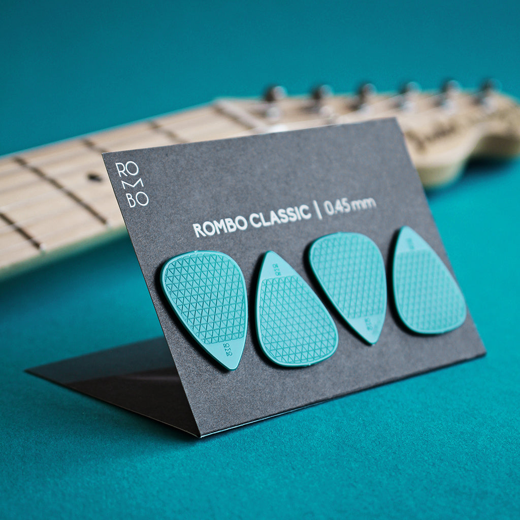 guitar pick set rombopicks classic blue