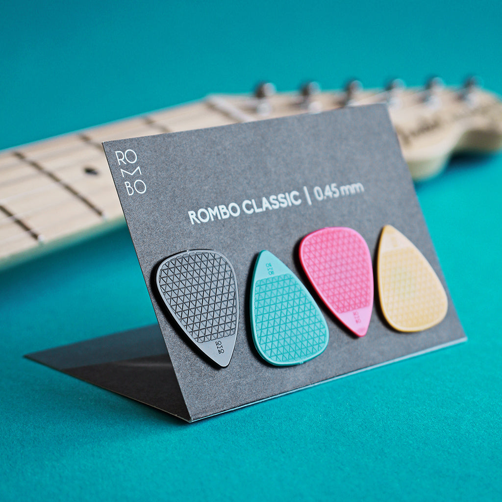guitar pick set rombopicks classic coloured