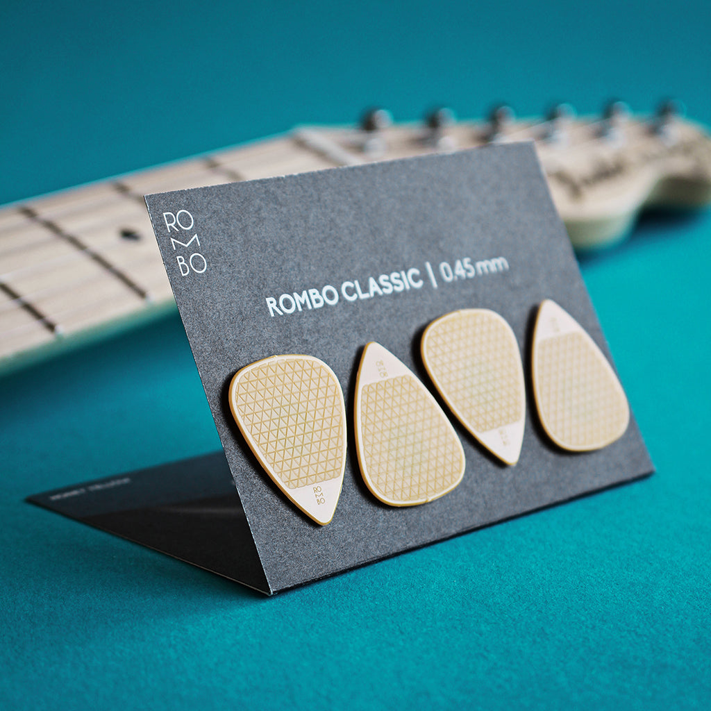 guitar pick set rombopicks classic yellow