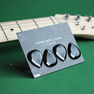 guitar-pick-set-rombopicks-jade-eco-black-recycled-plastic
