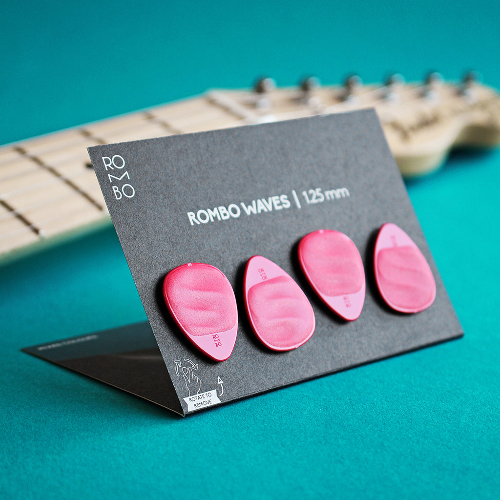 guitar pick set rombopicks waves red
