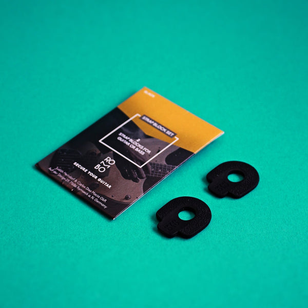 Fermi Per Cinghia Chitarra In Gomma - 10 Pezzi Nero, Bloccano La Cinghia Su Chitarre E Bassi - Foto 5